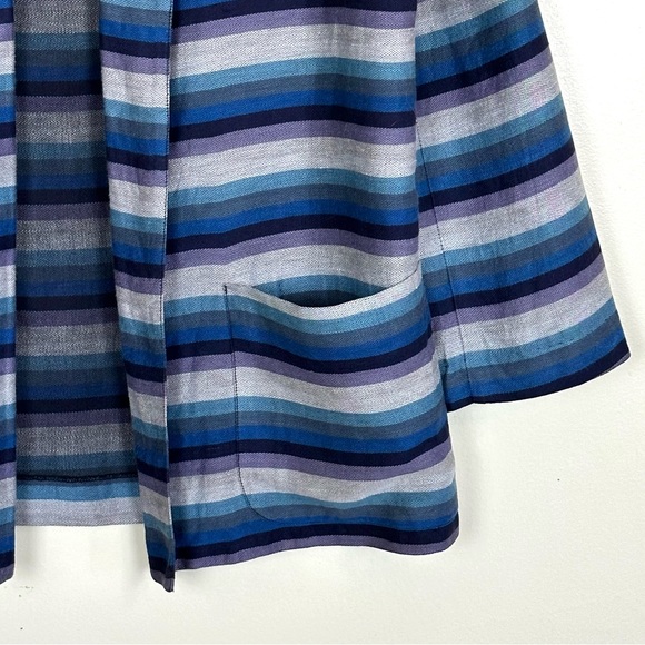 Vintage 1980s Oversized Linen Blend MARYANN RESTIVO Unstructured Blazer, Size 6 - Picture 7 of 12